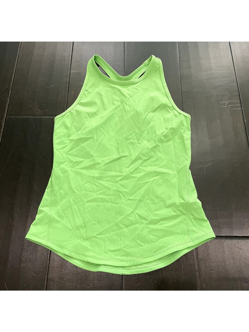 Lululemon Base Pace Ribbed Tank Top Scream Green Light Women's Size 4